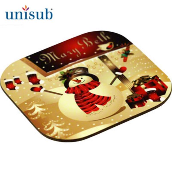 Unisub Sublimation Blank Hardboard Coaster - 4" - Square Thumbnail